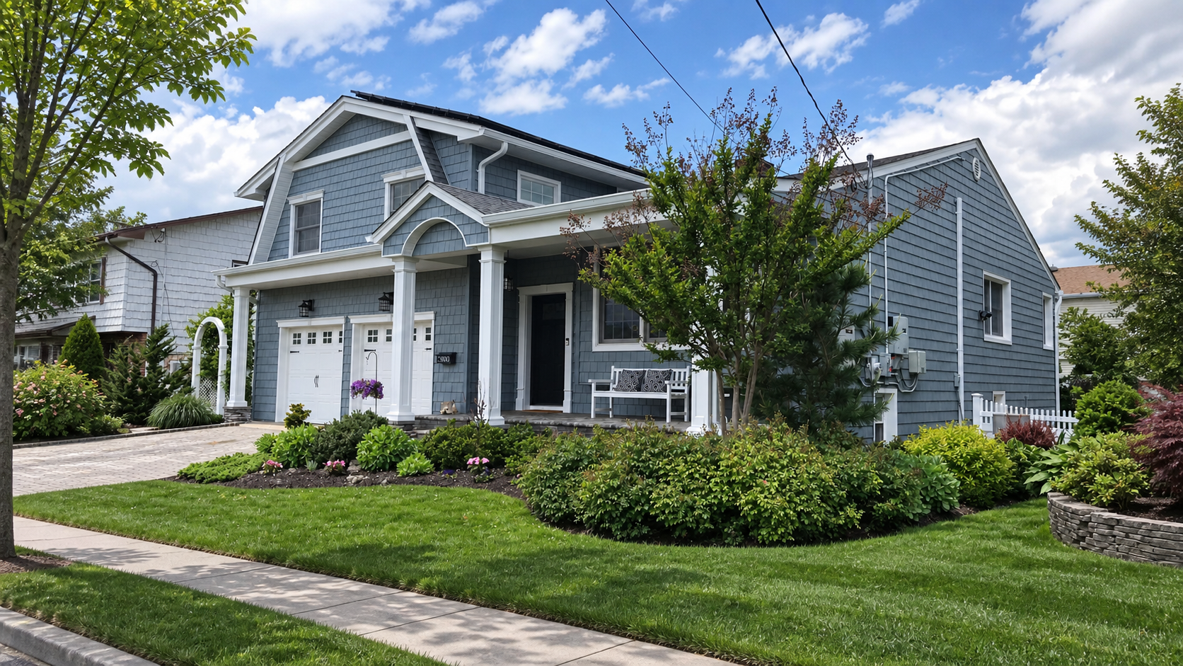Dutch Colonial Shake Siding & Porch