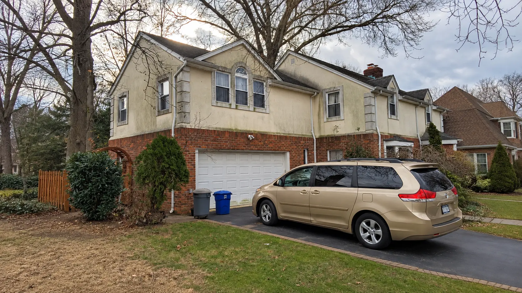 Dutch Colonial Shake Siding & Porch before