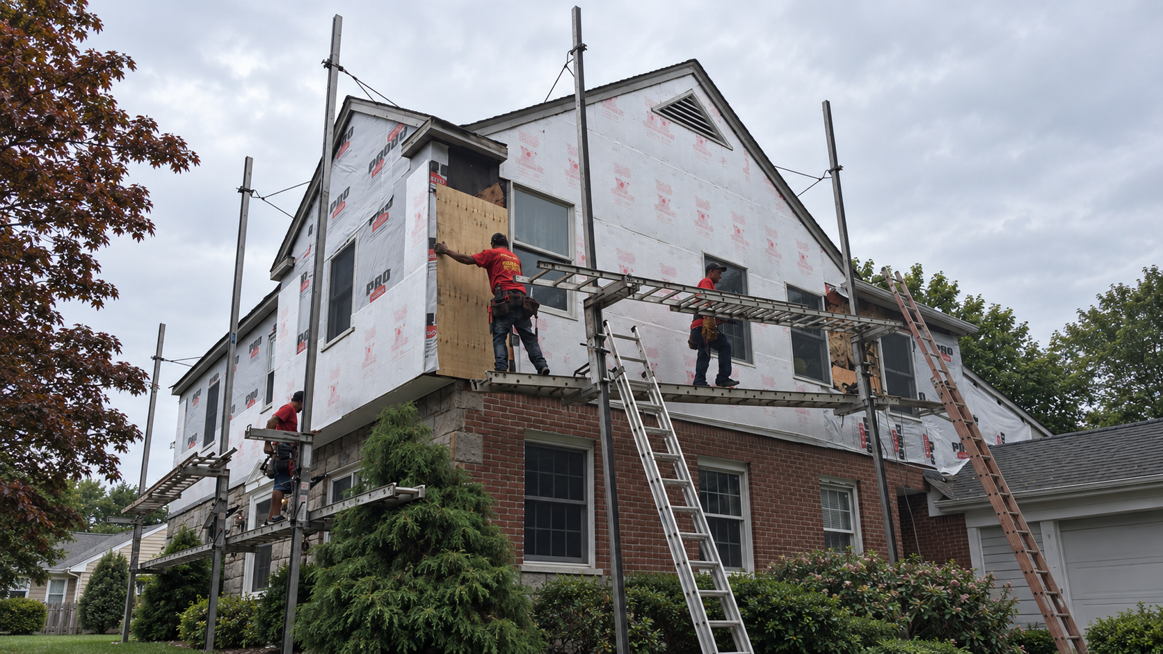 Gambrel Shingle Siding before