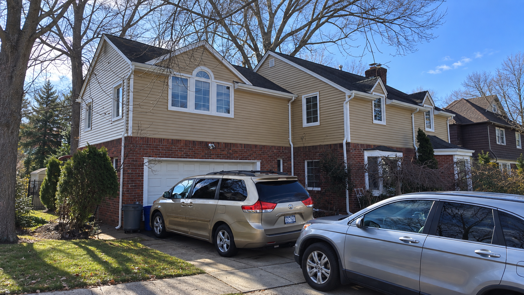 Dutch Colonial Shake Siding & Porch after