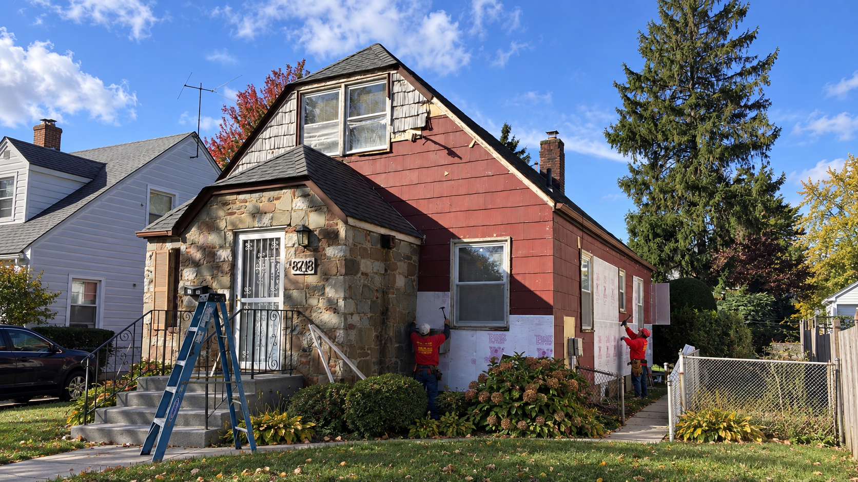 Stone Cape Siding Replacement before
