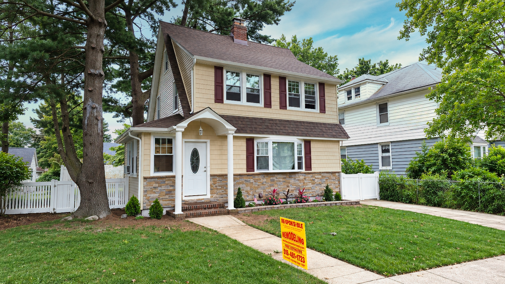 Tudor Exterior Renovation after